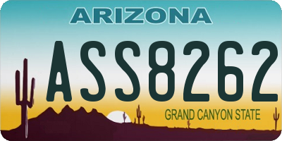 AZ license plate ASS8262