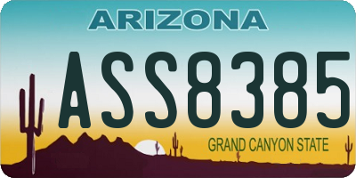 AZ license plate ASS8385