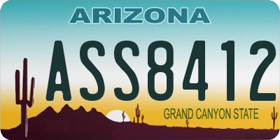AZ license plate ASS8412