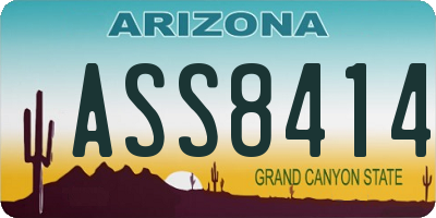 AZ license plate ASS8414