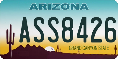 AZ license plate ASS8426
