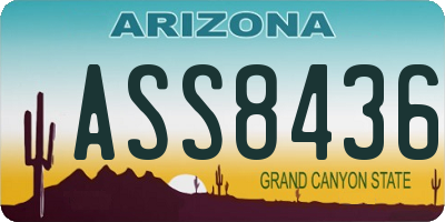 AZ license plate ASS8436