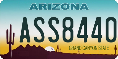 AZ license plate ASS8440