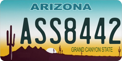 AZ license plate ASS8442