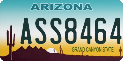 AZ license plate ASS8464