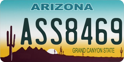 AZ license plate ASS8469