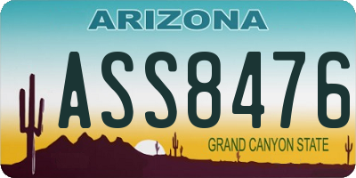 AZ license plate ASS8476
