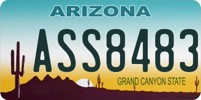 AZ license plate ASS8483