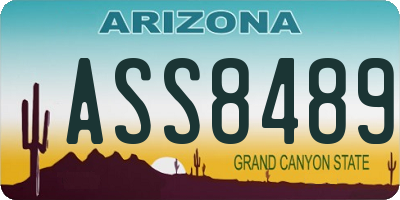 AZ license plate ASS8489
