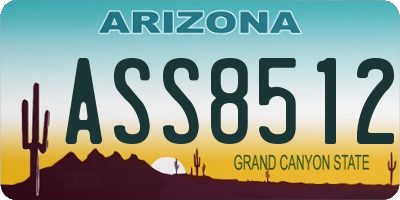 AZ license plate ASS8512