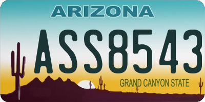 AZ license plate ASS8543