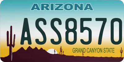 AZ license plate ASS8570