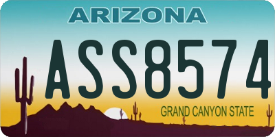 AZ license plate ASS8574