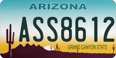 AZ license plate ASS8612