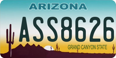 AZ license plate ASS8626