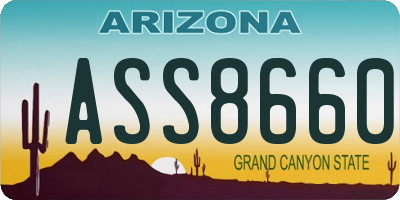 AZ license plate ASS8660