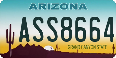 AZ license plate ASS8664