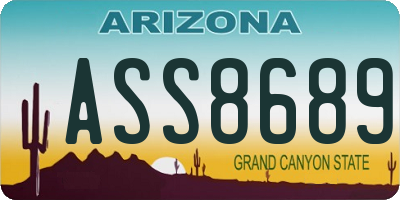 AZ license plate ASS8689