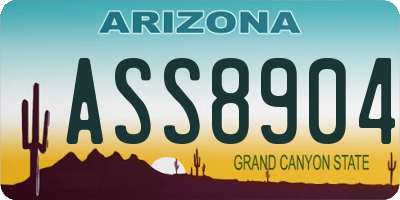 AZ license plate ASS8904