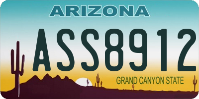 AZ license plate ASS8912