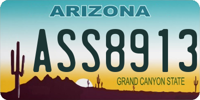 AZ license plate ASS8913