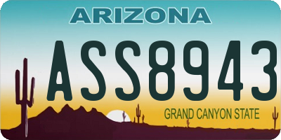 AZ license plate ASS8943