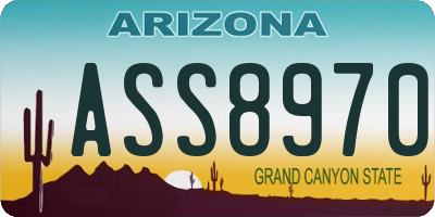 AZ license plate ASS8970
