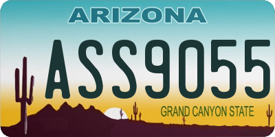 AZ license plate ASS9055