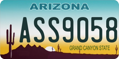 AZ license plate ASS9058