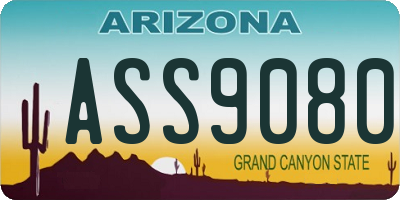 AZ license plate ASS9080