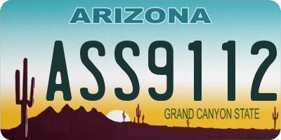 AZ license plate ASS9112