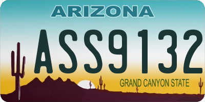AZ license plate ASS9132