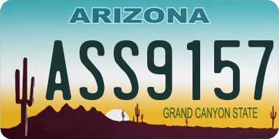 AZ license plate ASS9157