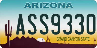 AZ license plate ASS9330