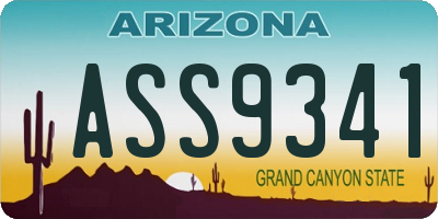 AZ license plate ASS9341