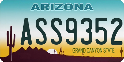 AZ license plate ASS9352