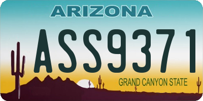 AZ license plate ASS9371