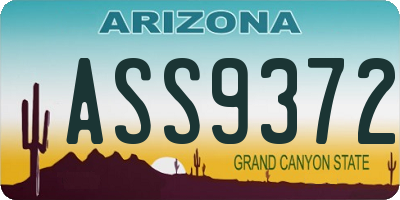 AZ license plate ASS9372