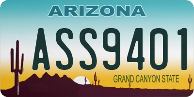 AZ license plate ASS9401