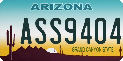 AZ license plate ASS9404