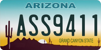 AZ license plate ASS9411