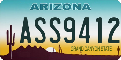 AZ license plate ASS9412