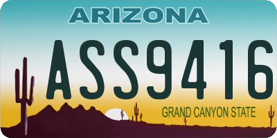 AZ license plate ASS9416