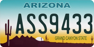 AZ license plate ASS9433