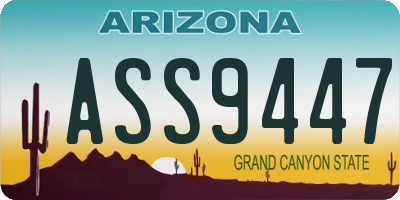 AZ license plate ASS9447