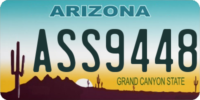 AZ license plate ASS9448
