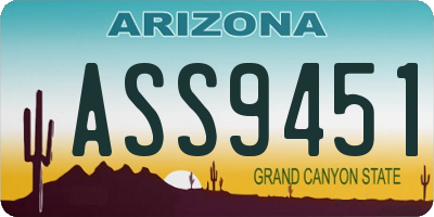 AZ license plate ASS9451