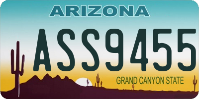 AZ license plate ASS9455