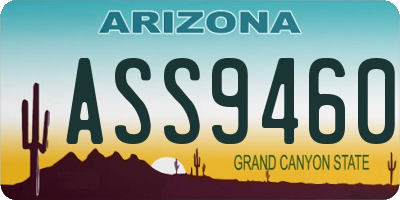 AZ license plate ASS9460
