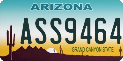 AZ license plate ASS9464
